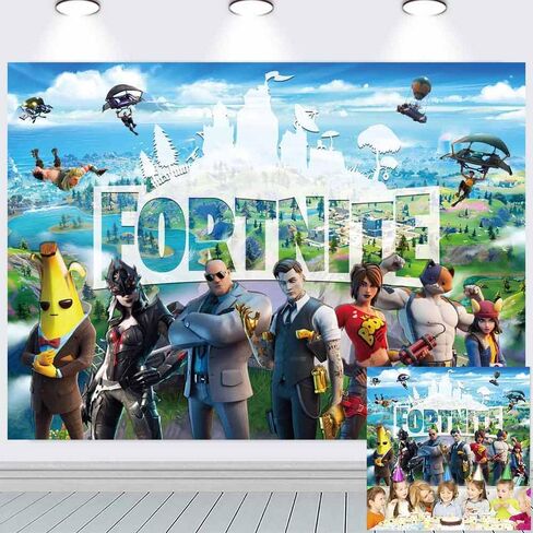 خلفية Battle Royale للأولاد الصغار لوازم حفلات أعياد الميلاد لعبة فيديو ديكور حفلات خلفية مقاس 7 × 5 أقدام in Saudi Arabia