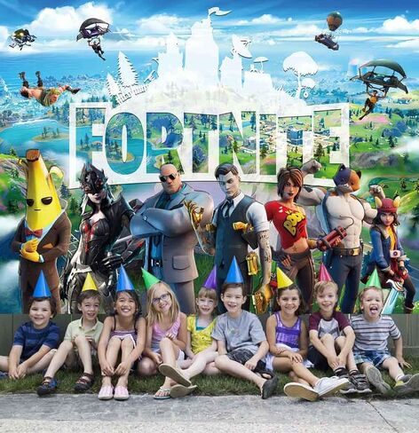 خلفية Battle Royale للأولاد الصغار لوازم حفلات أعياد الميلاد لعبة فيديو ديكور حفلات خلفية مقاس 7 × 5 أقدام in Saudi Arabia