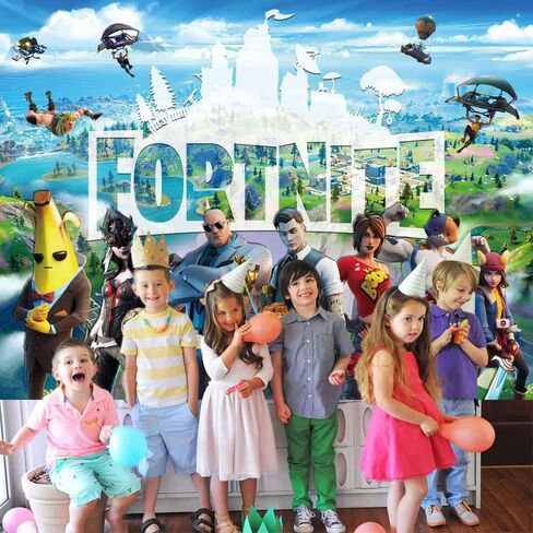 خلفية Battle Royale للأولاد الصغار لوازم حفلات أعياد الميلاد لعبة فيديو ديكور حفلات خلفية مقاس 7 × 5 أقدام in Saudi Arabia