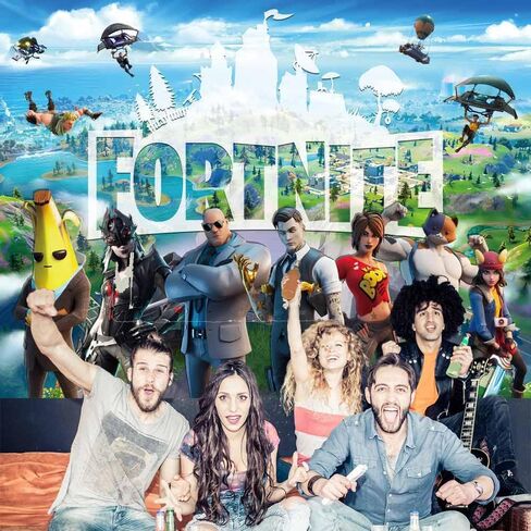 خلفية Battle Royale للأولاد الصغار لوازم حفلات أعياد الميلاد لعبة فيديو ديكور حفلات خلفية مقاس 7 × 5 أقدام in Saudi Arabia