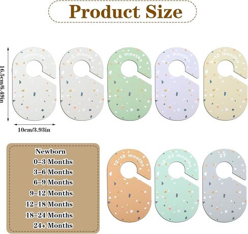 Sibba 8 Pcs Baby Closet Dividers for Clothes Organizer from Newborn to Toddler for Nursery Decor Clothes by Size/Age Hanger Double Sided Bracket Drawers Must Haves Boho Nursery Decor Room Decorations in Saudi Arabia