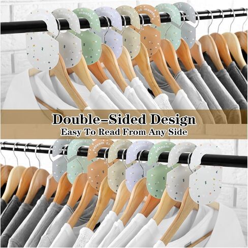 Sibba 8 Pcs Baby Closet Dividers for Clothes Organizer from Newborn to Toddler for Nursery Decor Clothes by Size/Age Hanger Double Sided Bracket Drawers Must Haves Boho Nursery Decor Room Decorations in Saudi Arabia