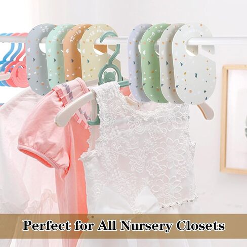 Sibba 8 Pcs Baby Closet Dividers for Clothes Organizer from Newborn to Toddler for Nursery Decor Clothes by Size/Age Hanger Double Sided Bracket Drawers Must Haves Boho Nursery Decor Room Decorations in Saudi Arabia
