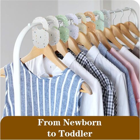 Sibba 8 Pcs Baby Closet Dividers for Clothes Organizer from Newborn to Toddler for Nursery Decor Clothes by Size/Age Hanger Double Sided Bracket Drawers Must Haves Boho Nursery Decor Room Decorations in Saudi Arabia
