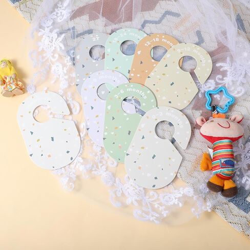 Sibba 8 Pcs Baby Closet Dividers for Clothes Organizer from Newborn to Toddler for Nursery Decor Clothes by Size/Age Hanger Double Sided Bracket Drawers Must Haves Boho Nursery Decor Room Decorations in Saudi Arabia
