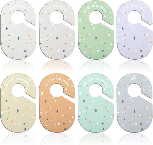 Sibba 8 Pcs Baby Closet Dividers for Clothes Organizer from Newborn to Toddler for Nursery Decor Clothes by Size/Age Hanger Double Sided Bracket Drawers Must Haves Boho Nursery Decor Room Decorations in Saudi Arabia
