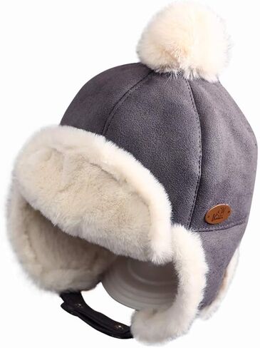 IIG Baby Boy Ushanka Earflap Winter Trooper Cap Unisex Kids Trapper Hat in Kuwait