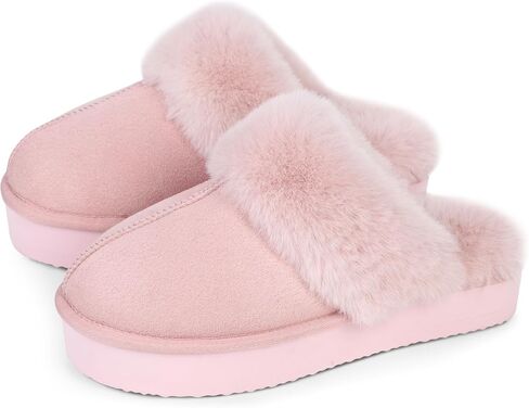 SNOWDROP Women's Platform Slippers, Thick Sole Cozy Fluffy Plush Lining, Indoor Outdoor Non-Slip House Shoes in Saudi Arabia