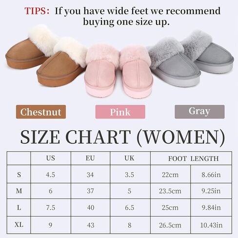 SNOWDROP Women's Platform Slippers, Thick Sole Cozy Fluffy Plush Lining, Indoor Outdoor Non-Slip House Shoes in Saudi Arabia