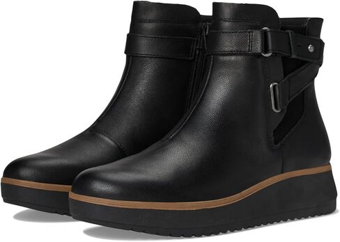 Clarks Women's Zylah Faye Ankle Boot, Black Leather, 8 in Saudi Arabia