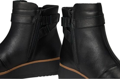 Clarks Women's Zylah Faye Ankle Boot, Black Leather, 8 in Saudi Arabia