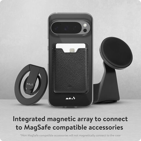 Mous for Google Pixel 9 Pro Case MagSafe Compatible - Super Thin - Magnetic Phone Cover - Black in Saudi Arabia