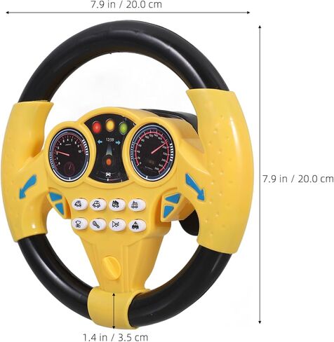 لعبة عجلة القيادة من تويفيان، أداة عجلة قيادة كبيرة للأطفال مع ضوء وموسيقى، أداة عجلة قيادة محمولة للأطفال الصغار والبنات والأولاد والأطفال لعجلة القيادة المحاكاة in Kuwait