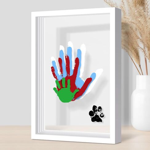 Yingsu Family Handprint Kit, Baby Hand and Footprint Kit DIY Handprint Keepsake Wooden Frame Gifts for New Parents for Grandparent Mother's Day Father's Day Christmas, 6 Non-Toxic Paint Colors in Saudi Arabia