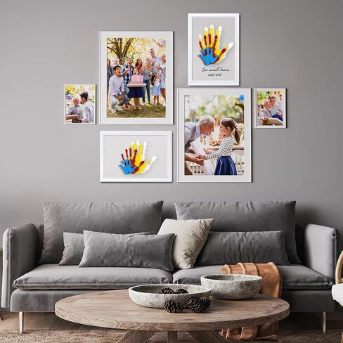 Yingsu Family Handprint Kit, Baby Hand and Footprint Kit DIY Handprint Keepsake Wooden Frame Gifts for New Parents for Grandparent Mother's Day Father's Day Christmas, 6 Non-Toxic Paint Colors in Saudi Arabia