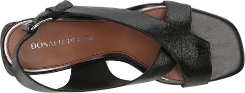 Donald Pliner Women's Pasha Vintage Metallic Leather Block Heeled, Comfortable Sandals, Chunky Heels in Saudi Arabia
