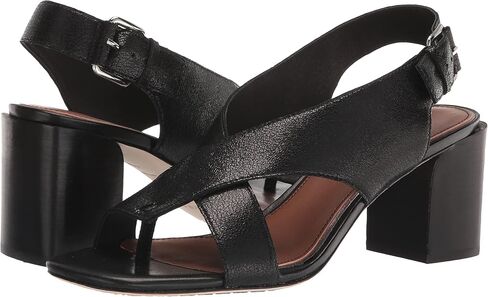 Donald Pliner Women's Pasha Vintage Metallic Leather Block Heeled, Comfortable Sandals, Chunky Heels in Saudi Arabia