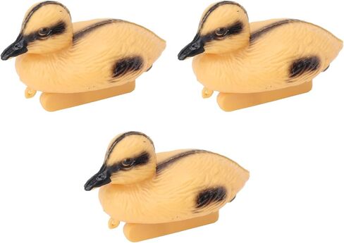 3Pcs Floating Realistic Baby Ducks for Pond, Plastic Duck Hunting Garden Decor, Duck Pond Matching Game, Floating Plastic Duck Toys, Tub Toy, Gifts (Type A) in Saudi Arabia