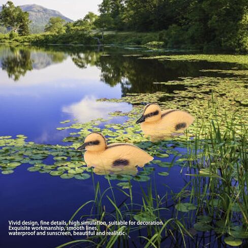 3Pcs Floating Realistic Baby Ducks for Pond, Plastic Duck Hunting Garden Decor, Duck Pond Matching Game, Floating Plastic Duck Toys, Tub Toy, Gifts (Type A) in Saudi Arabia