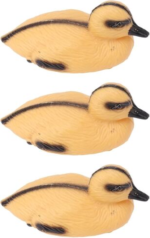 3Pcs Floating Realistic Baby Ducks for Pond, Plastic Duck Hunting Garden Decor, Duck Pond Matching Game, Floating Plastic Duck Toys, Tub Toy, Gifts (Type A) in Saudi Arabia