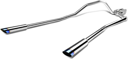 DNA MOTORING CBE-F1500-T2 Axle Back Muffler Exhaust System [Compatible with 04-08 Ford F150 4.6L/5.4L] in Saudi Arabia