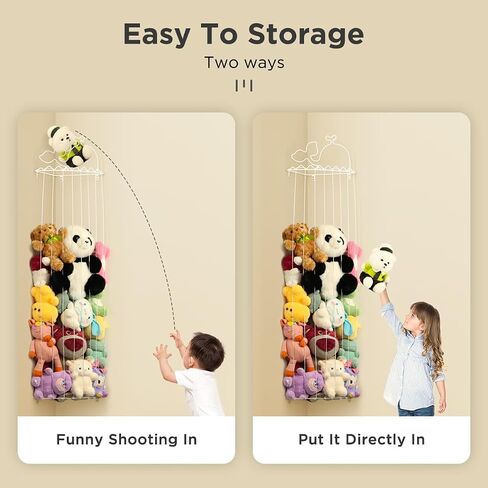 Stuffed Animal Storage,Stuffed Animal Holder with Adjustable Length,Corner Shelf for Kids Room Decor,Soft Toy Storage Organizer for Living Room,Bedroom,Nursery,Playroom,Kids Room in Saudi Arabia