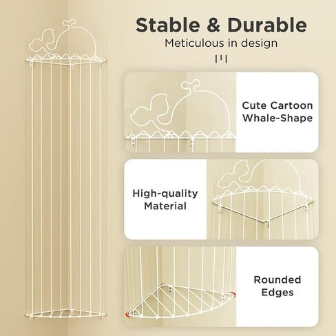 Stuffed Animal Storage,Stuffed Animal Holder with Adjustable Length,Corner Shelf for Kids Room Decor,Soft Toy Storage Organizer for Living Room,Bedroom,Nursery,Playroom,Kids Room in Saudi Arabia