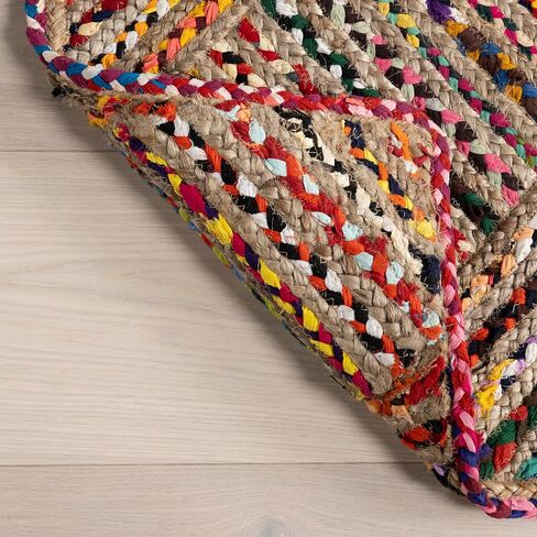 nuLOOM Tammara Bohemian Hand Braided Area Rug, 6x9, Multi in Saudi Arabia