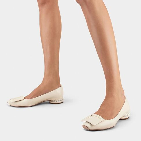 Women's Pumps Square Buckle Closed Toe Chunky Low Heels Rhinestones Low Heel Pumps Shoes Comfortable Slip On Office Shoes in Saudi Arabia