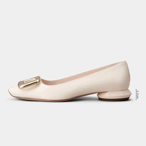 Women's Pumps Square Buckle Closed Toe Chunky Low Heels Rhinestones Low Heel Pumps Shoes Comfortable Slip On Office Shoes in Saudi Arabia
