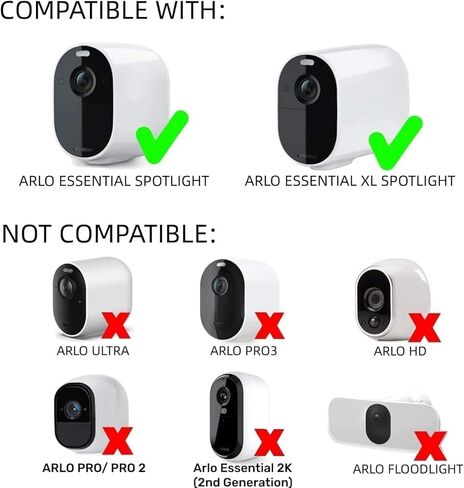 شاحن لوحة شمسية متوافق مع كاميرا Arlo Essential Spotlight/XL Spotlight، كابل شحن مقاوم للماء 3 وات 9.4 قدم مع محول مايكرو ونوع C in Saudi Arabia