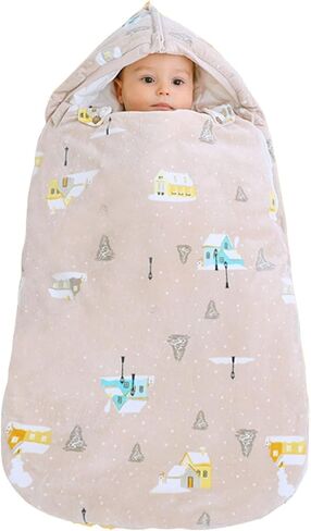 Baby Swaddle Blanket Stroller Wrap for Newborn Boy or Girl 0-8 Months,Extra Soft Plush Exterior and 100% Cotton Interior Keep Baby Snug & Cozy in Saudi Arabia