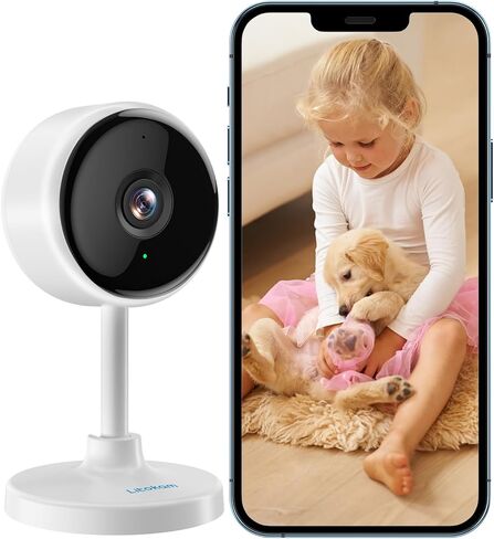 كاميرا داخلية litokam، كاميرات 2K لأمن المنزل مع رؤية ليلية، كاميرا للحيوانات الأليفة مع تطبيق الهاتف، كاميرا أمان داخلية، كشف الحركة، صوت ثنائي الاتجاه، كاميرات WiFi in Kuwait