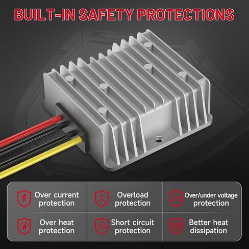 18V to 12V Step Down Converter for Milwaukee M18 Battery, DC Voltage Regulator 12V 20A 240W Automatic Buck Converter, Upgraded Power Wheel Battery Adapter with Overdischarge and Switch in Kuwait