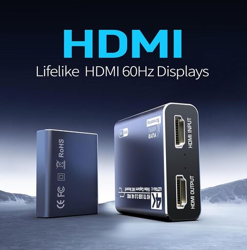 Capture Card, 4K Audio and Video Full HD 1080P HDMI USB 3.0 Video Capture Card for Streaming Video Recording, Suitable for Nintendo Switch/Camera/PS4/OBS/PS5/Xbox in Saudi Arabia
