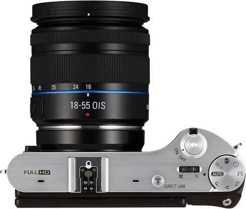 كاميرا Samsung NX300 20.3MP CMOS الذكية WiFi بدون مرآة مع عدسة 18-55 ملم وشاشة لمس AMOLED مقاس 3.3 بوصة (بني) (متجددة) in Saudi Arabia