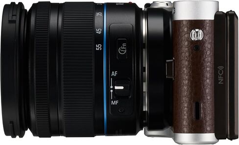 كاميرا Samsung NX300 20.3MP CMOS الذكية WiFi بدون مرآة مع عدسة 18-55 ملم وشاشة لمس AMOLED مقاس 3.3 بوصة (بني) (متجددة) in Saudi Arabia