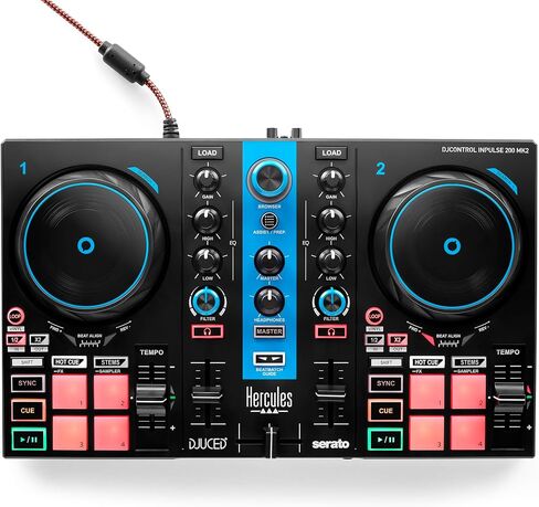 Hercules DJLearning Kit MK II including the DJ Inpulse 200 MK II controller, HD45 headphones and DJ Monitor 32 speakers in Saudi Arabia