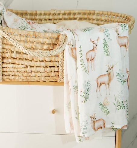 Little Jump 2 Pack Muslin Swaddle Blankets for Baby Girls, Receiving Blanket Large 47 x 47 inches, Soft Breathable Muslin Baby Blanket for Newborn(Vintage Floral) in Kuwait