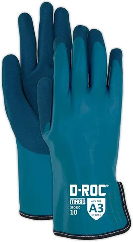 MAGID D-ROC ANSI A3 Chemical Resistant NitriX Work Gloves, 2 Pairs, Size 12/3XL (GPD350) in Saudi Arabia