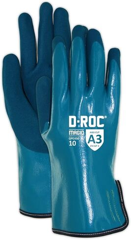MAGID D-ROC ANSI A3 Chemical Resistant NitriX Work Gloves, 2 Pairs, Size 12/3XL (GPD350) in Saudi Arabia