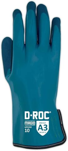 MAGID D-ROC ANSI A3 Chemical Resistant NitriX Work Gloves, 2 Pairs, Size 12/3XL (GPD350) in Saudi Arabia