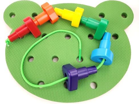 مجموعة ألعاب Pegboard للأطفال الصغار الجديدة والمحسنة - ألعاب حسية تعليمية للتكديس، أدوات تلاعب في الرياضيات مع كتاب إلكتروني لأنشطة التعلم in Kuwait