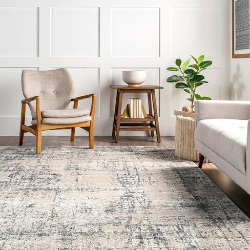 nuLOOM Aly Modern Abstract Area Rug, 5x8, Beige in Saudi Arabia