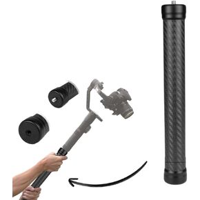 GetZget® 50Cm Long Extension Rod Compatible with DJI Ronin RS 4/3/2/RSC Series & Zhiyun Gimbal - Enhance Stability & Flexibility with 1/4" Screw Attachment (50Cm Long)