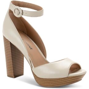 Womens Reeta Faux Leather Platform Sandals Ivory 9 Medium (B,M)