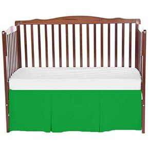 bkb Solid Tailored Mini Crib Skirt, White