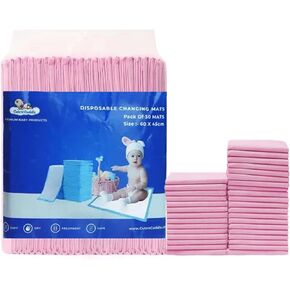 Cute 'n' Cuddle Baby Changing Pads 60x45 cm Pink Pack of 30