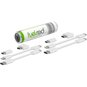 USB-C Portable Charger Kit - Pack of 2 - Includes All Cables & Adapters Compatible with All Tablets & Smart Phones, Rechargeable Backup Power Bank, Swap for Charged Rod at Kiosk