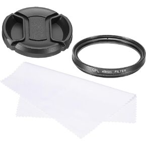 MECCANIXITY 62mm Circular Polarizer Filter, Double Sided Multi-Layer Coatings Polarizing Filter with Lens Cap Cleaning Cloth for Camera Lens